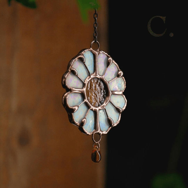 Mini marguerite blanche irisée 