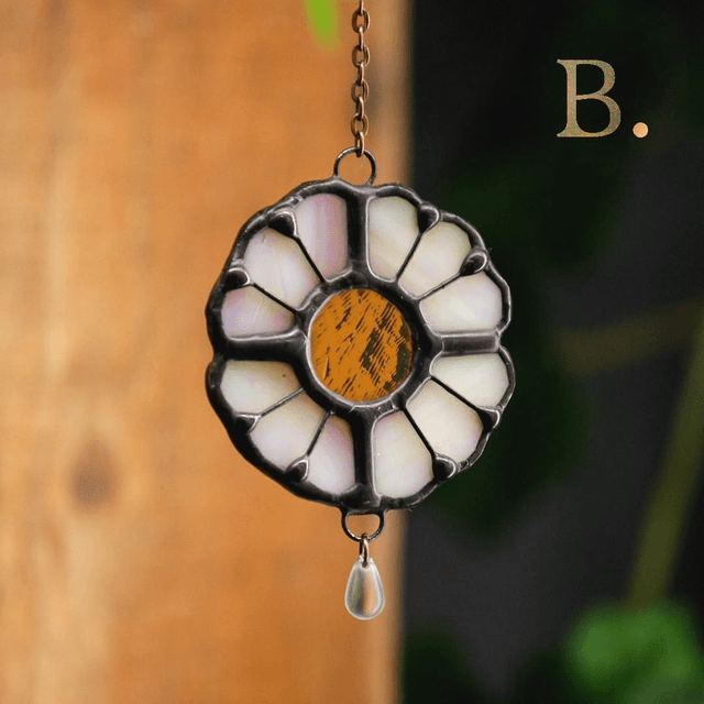 Mini marguerite blanche irisée 